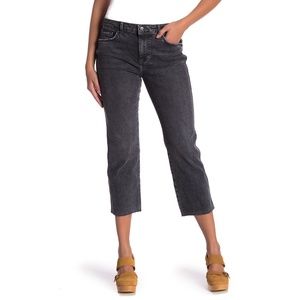 FREE PEOPLE Clean Girlfriend Crop Jeans Black 32